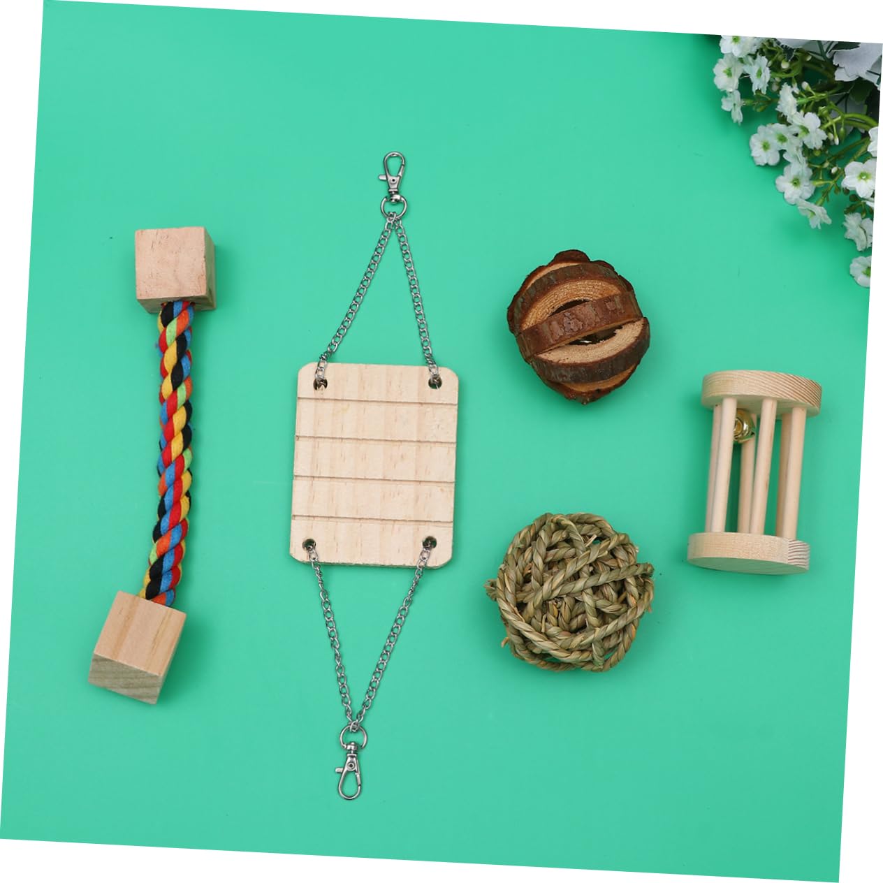 Angoily 2sätze Hamster Spielzeug Set Teilig Aus Holz Kauball Für Gesunde Zähne Lustiges Und Lehrreiches Spielzeug Für Hamster Und Kleintiere Für Käfige Und Beschäftigung