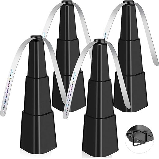 Fretech Fly Fans for Tables 4 Pack - Portable Automatic Picnic Table Food Repellent Fans Spinner for Restaurant, Party, Home