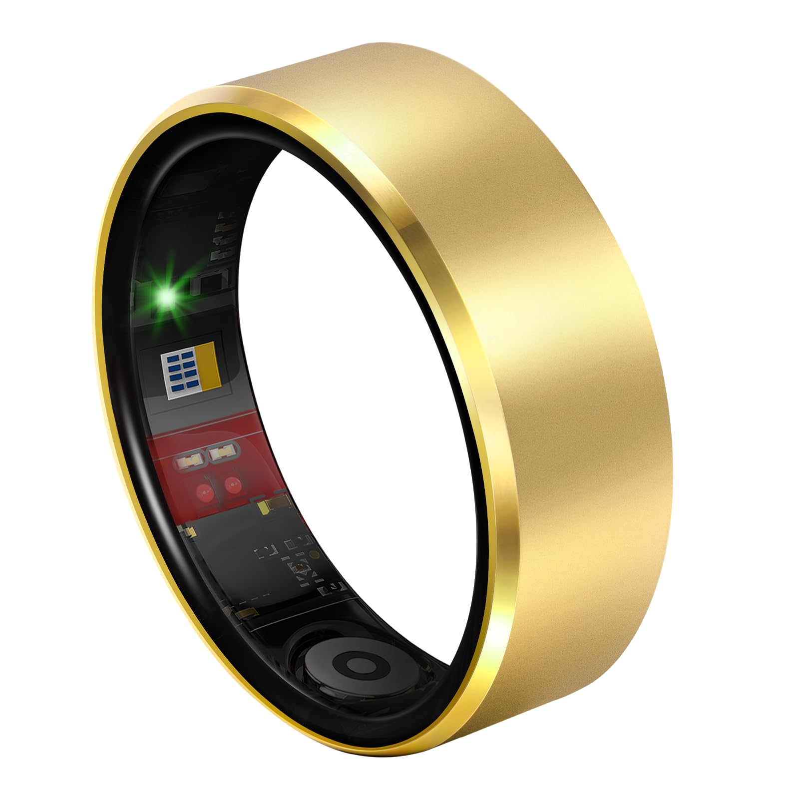 Smart Health Ring 2.0 for Women Men, Slim Scratch &amp; Fingerprint Resistant Design, Pale Gold 7