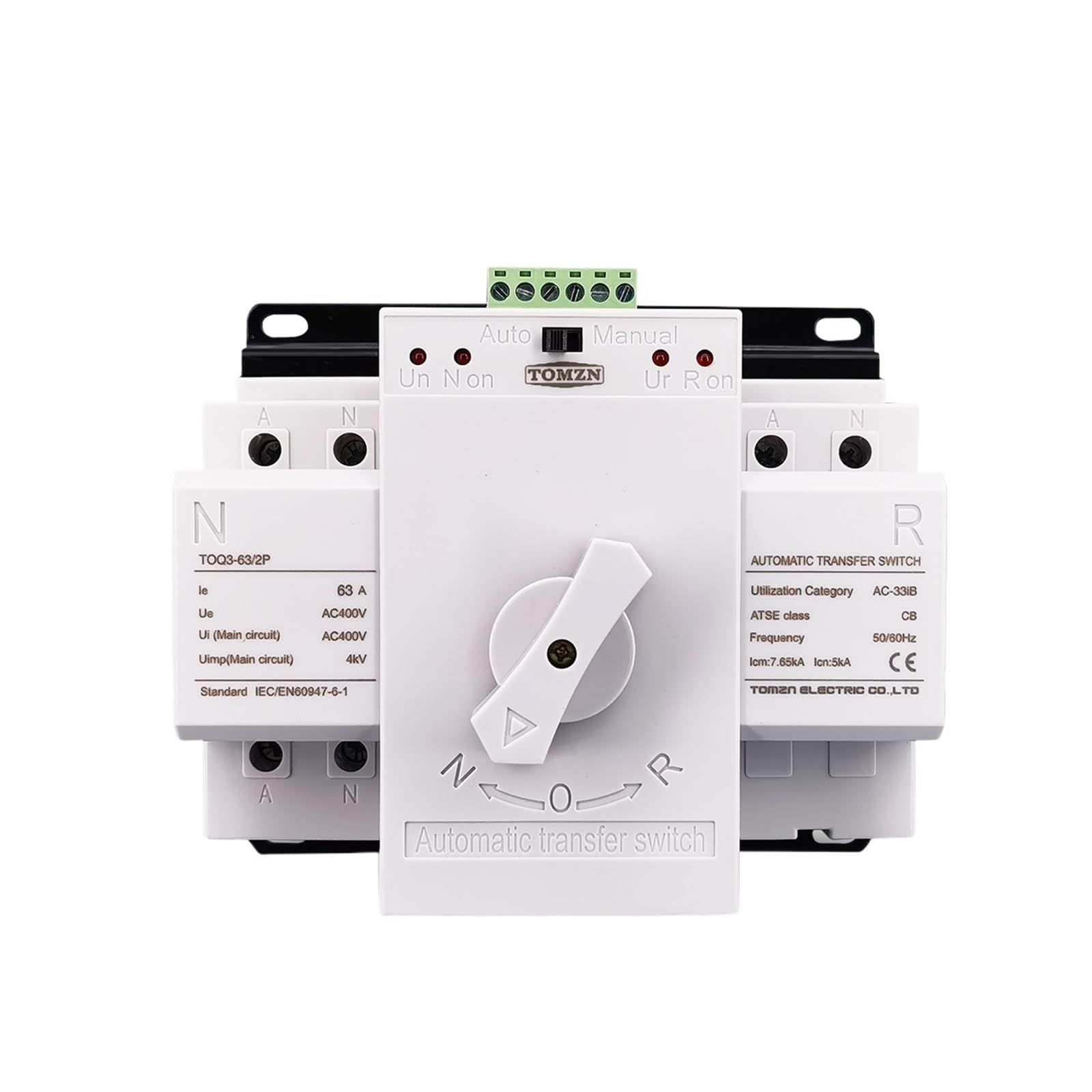 VSPPJYFG 2 Input 1 outpout TOQ3-63/2P 63A 230V 50/60Hz Dual Power Automatic Transfer Switch