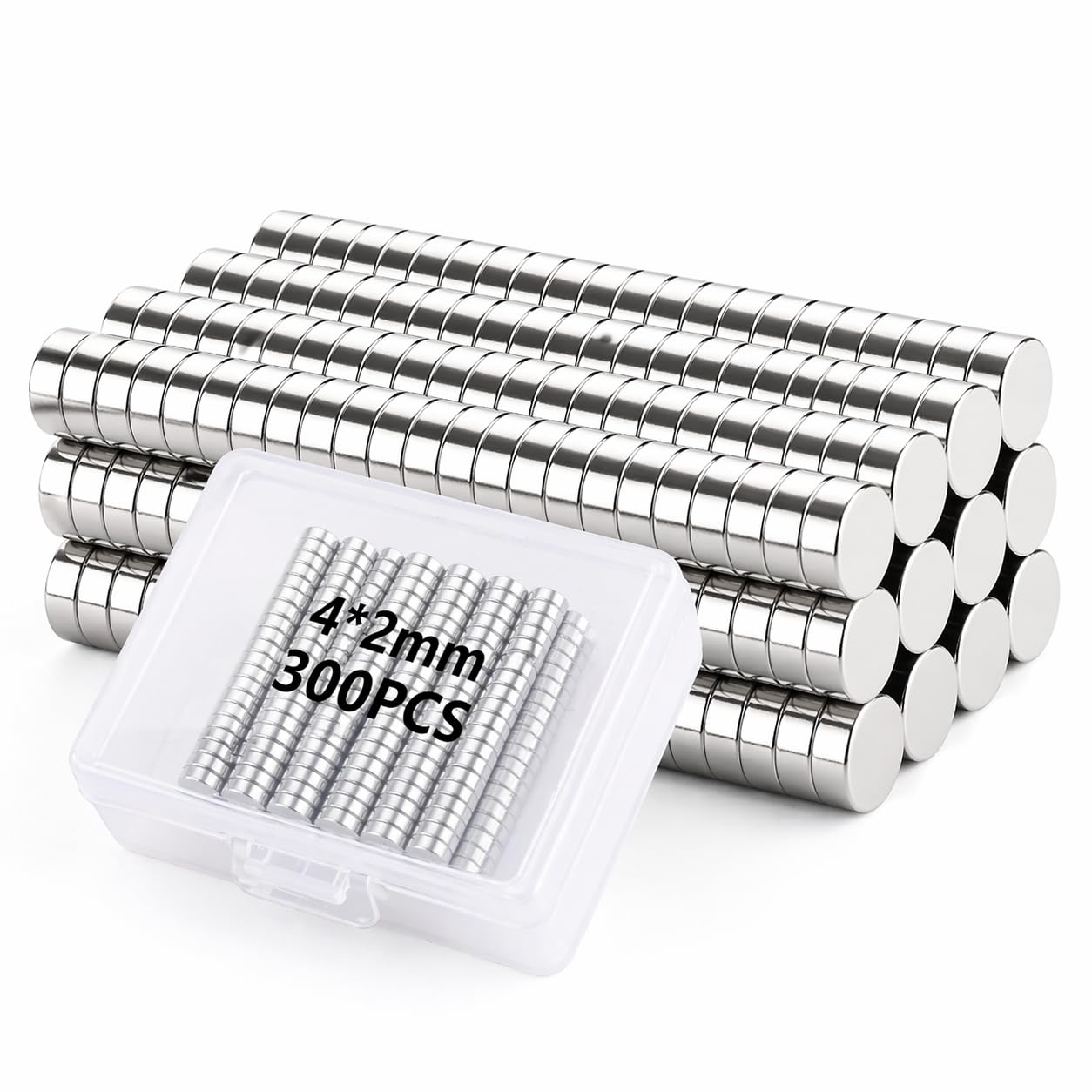 Snapklik.com : 300 Pieces Mini Magnets, 4x2mm Strong Round Small Disc ...