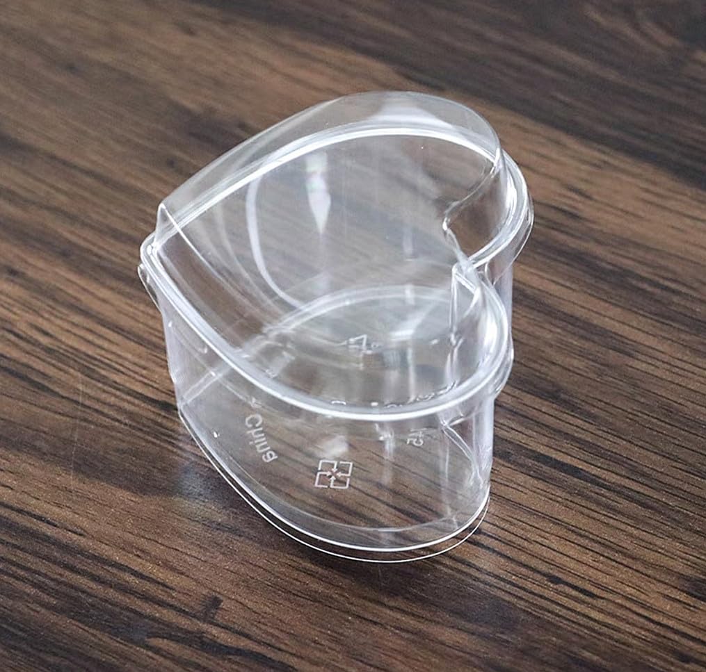 Amazon｜50個 140ml デザートカップ プリンカップ ハート型 透明