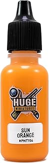 Huge Miniatures Acrylic Paint, Sun Orange Model Paint Miniature Scale Modeling Color â€“ 17ml Dropper Bottle