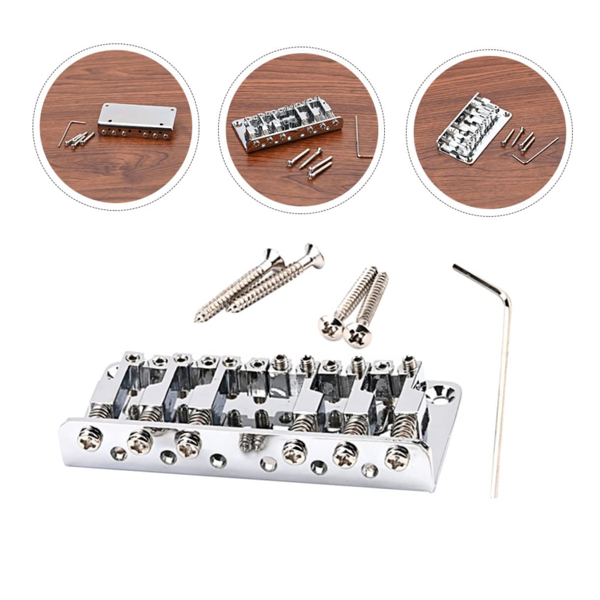 ifundom 3sets Ponte Per Chitarra Elettrica Corde Sella Accessorio Cromato Per Strumenti Musicali Migliora Suono e La Giocabilità