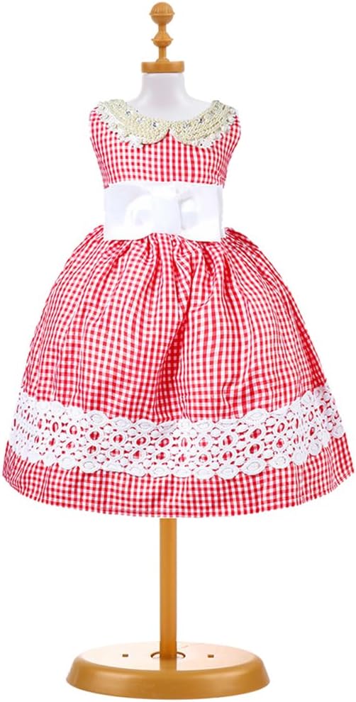 EXCEART Mini Dress Form Mannequin Stand 2.95X1.96X9.84In Demountable Doll Clothes Display Holder for Jewelry Presentation and Creative Doll Dress Display
