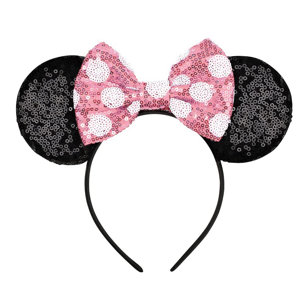 Disney Snow White Mouse Ear Headbands - Glitter Princess Hair Accessories For Women & Girls Parties