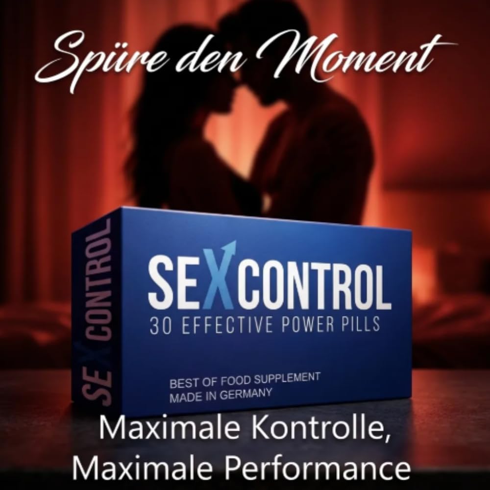 Sex Control Pillen - Ausdauer Kapsel - natürliche und effektive Pille für den längere Spaß zu Zweit im Bett. Lust, Erotik