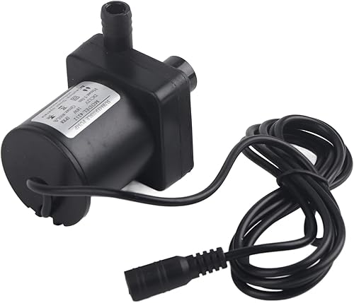 Mini acuario sumergible, DC 12V 800LH sin escobillas, silencioso para fuente solar, peces de acuario, estanque, fuente, hidroponía, 16.4 ft