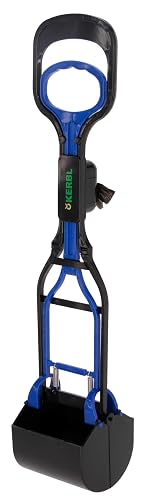 Kerbl Pet Poop - Cuchara de Limpieza (tamaño Grande, 71 x 13 x 14 cm), Color Negro y Azul