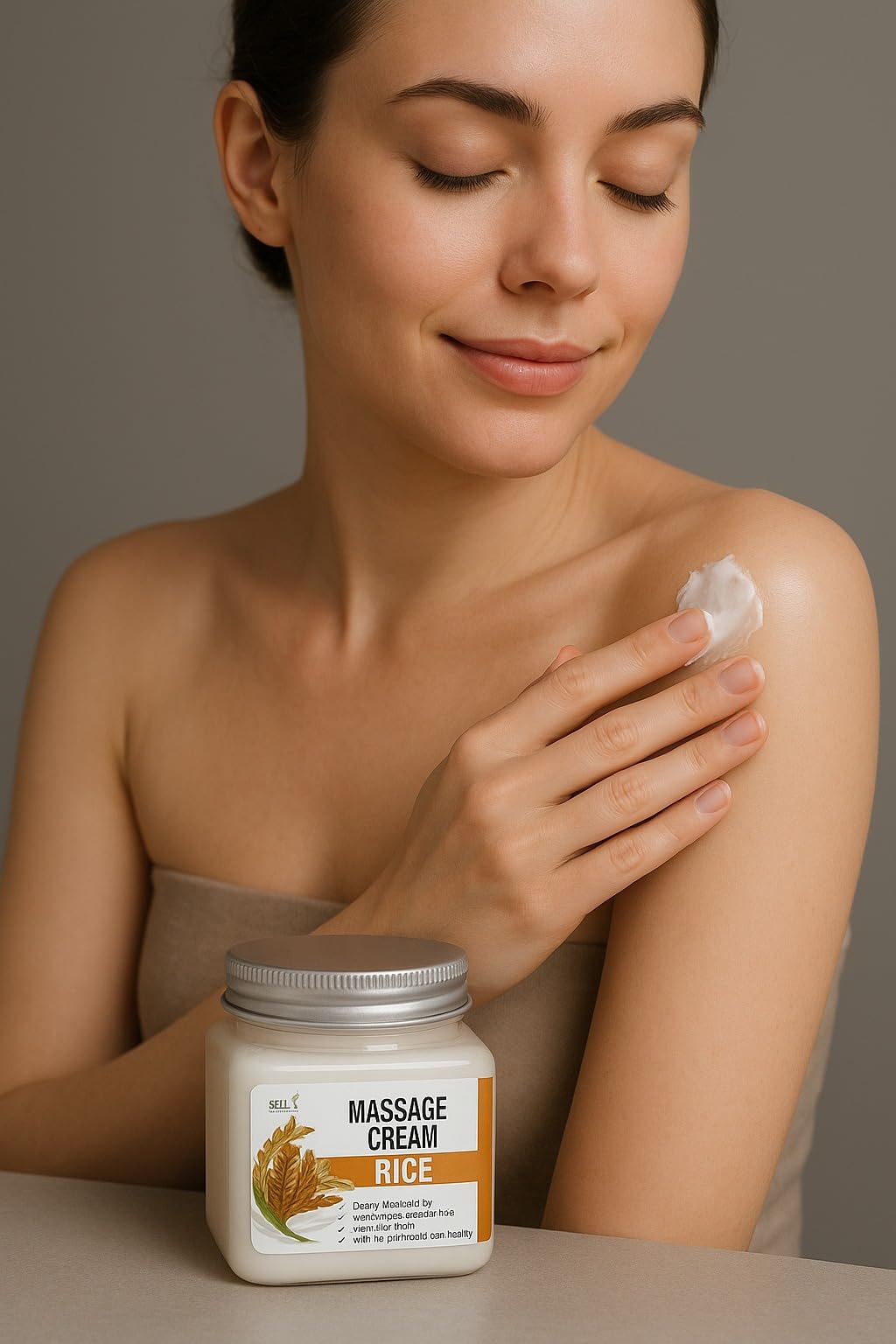 SHILLS PROFESSIONAL Massage Cream 400g – Face & Body Massage Cream for Glowing Skin, Salon & Home Spa Use – Hydrating, Whitening & Nourishing Cream – (Rice) 1