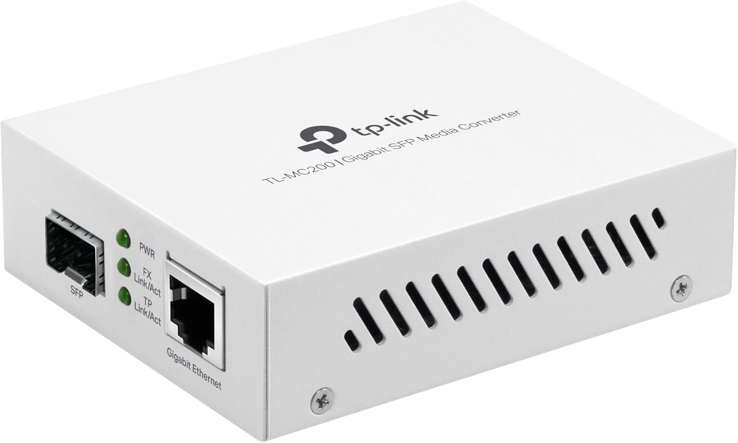TP-Link TL-MC200 | Gigabit SFP to RJ45 Fiber Media Converter | Fiber to Ethernet Converter | Plug and Play | Durable Metal Casing | Versatile Compatibility | Auto-Negotiation | UL Certified TP-Link TL-MC200 | Gigabit SFP to RJ45 Fiber Media Converter | Fiber to Ethernet Converter | Plug and Play | Durable Metal Casing | Versatile Compatibility | Auto-Negotiation | UL Certified