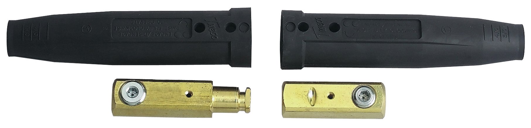 Tweco2-MPC Series MPC Single Ball-Point Male and Female Cable Connector, 1/0, 2/0, 3/0 Cable Capacity (2)
