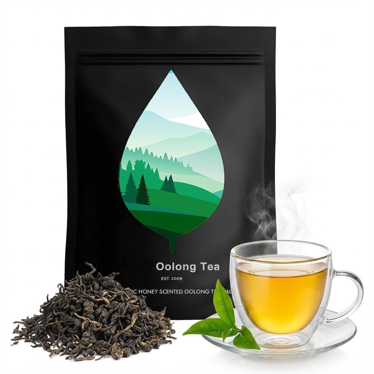 Pipi Oolong Tea Organic Oolong Tea Bags – Whole Leaf - 20 Bags (4g Each),Cortisol & Calming Tea for Anxiety, Stress,Herbal Benefits