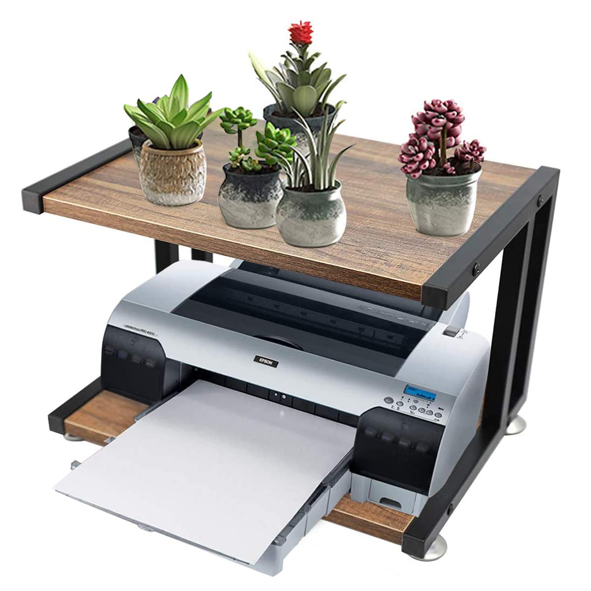 Dantawood Multipurpose Storage Shelf, 2-Tier Printer Stand for Home, Office,
