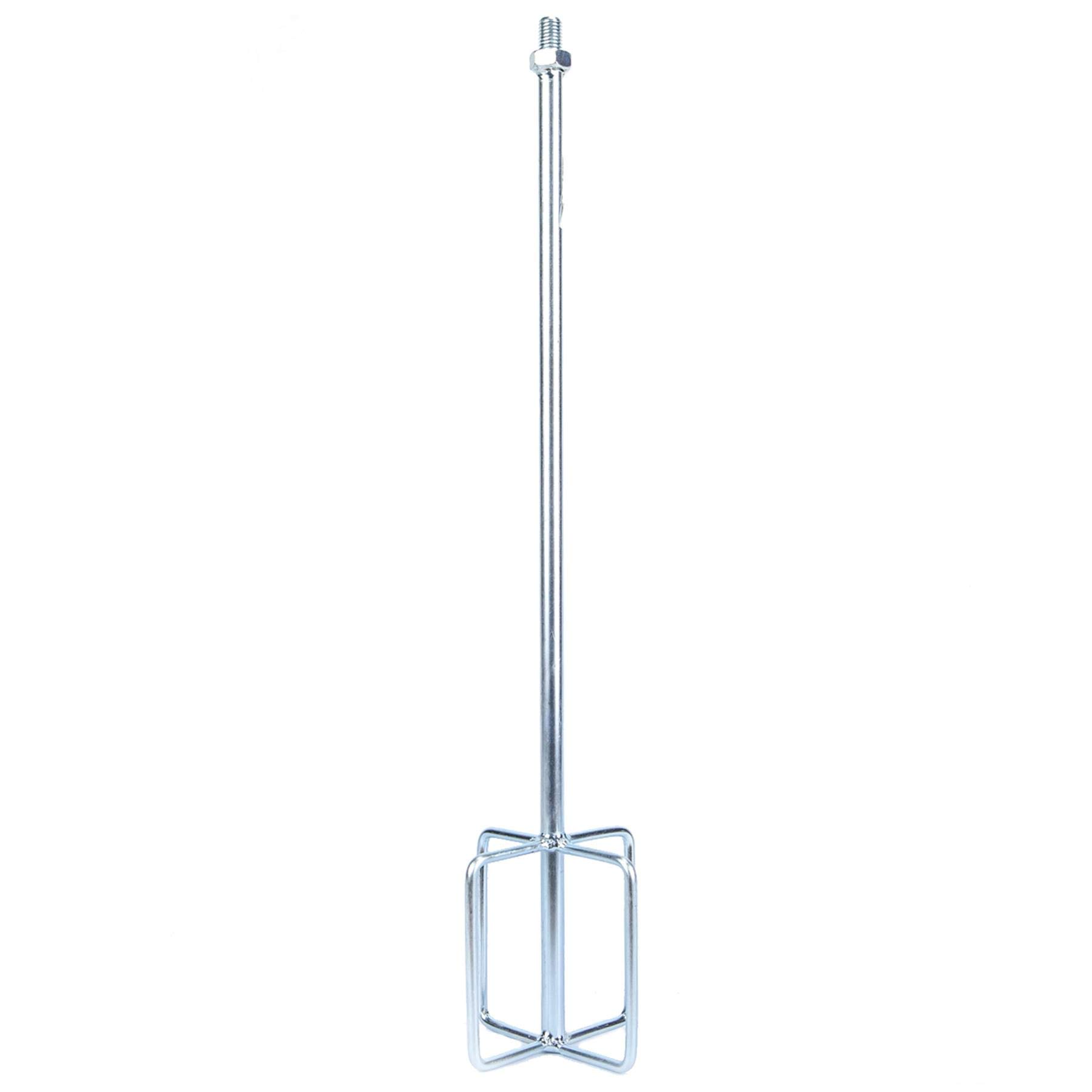 Toolty Gypsum Mixing Paddle 130 x 600mm - M14 Thread - Galvanized Mixer Whisk Stirrer - Positive - for Plaster, Gypsum, Finishing Coat, DIY - TLTY-1576P