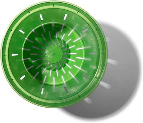 Miniatura 3 de rePotme Macetas de 5 pulgadas, paquete de 6 macetas (esmeralda verde) - Maceta transparente ranurada para plantas de interior - Perfecto para