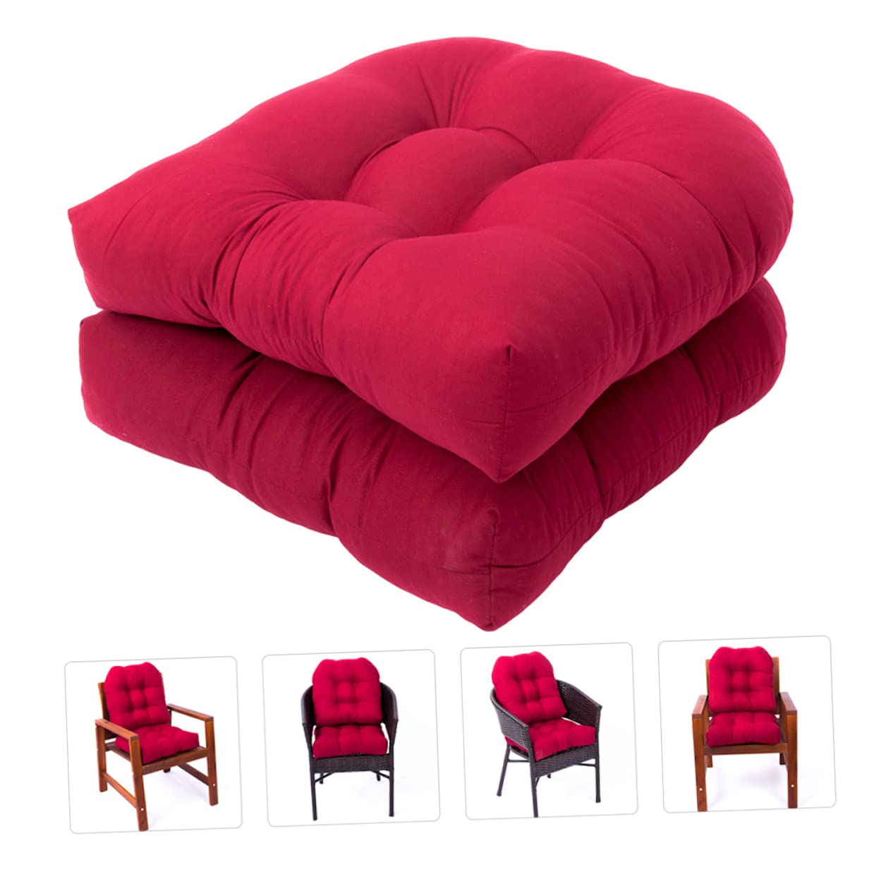 OUNONA Sitzkissen Ergonomisch U-förmige, Rot, aus Polyester