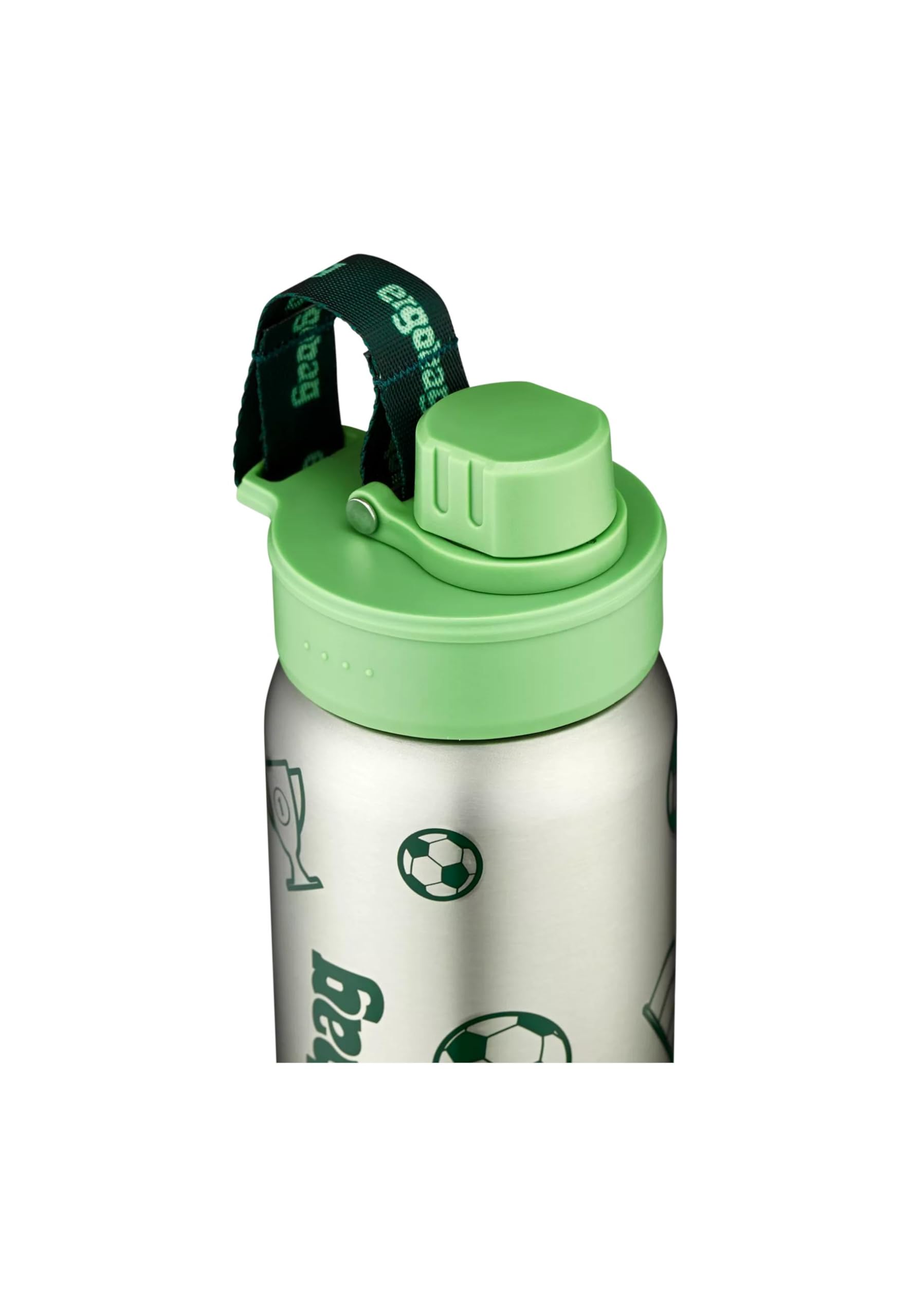 ergobag Gourde en acier inoxydable avec différents motifs pour enfants, 500 ml, sans BPA, étanche, facile à nettoyer Vert