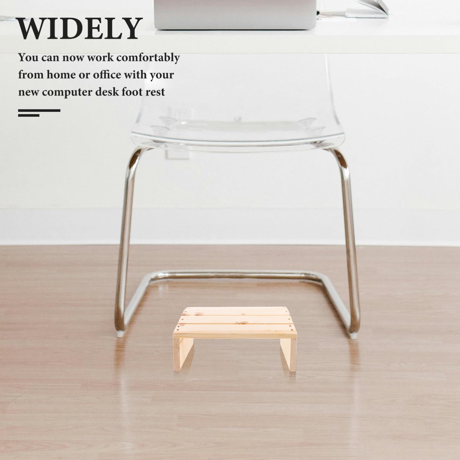 GALPADA Poggiapiedi e Design Confortevole in Legno Ergonomico Inclinato Superficie Antiscivolo per Ufficio e Casa Scrivania