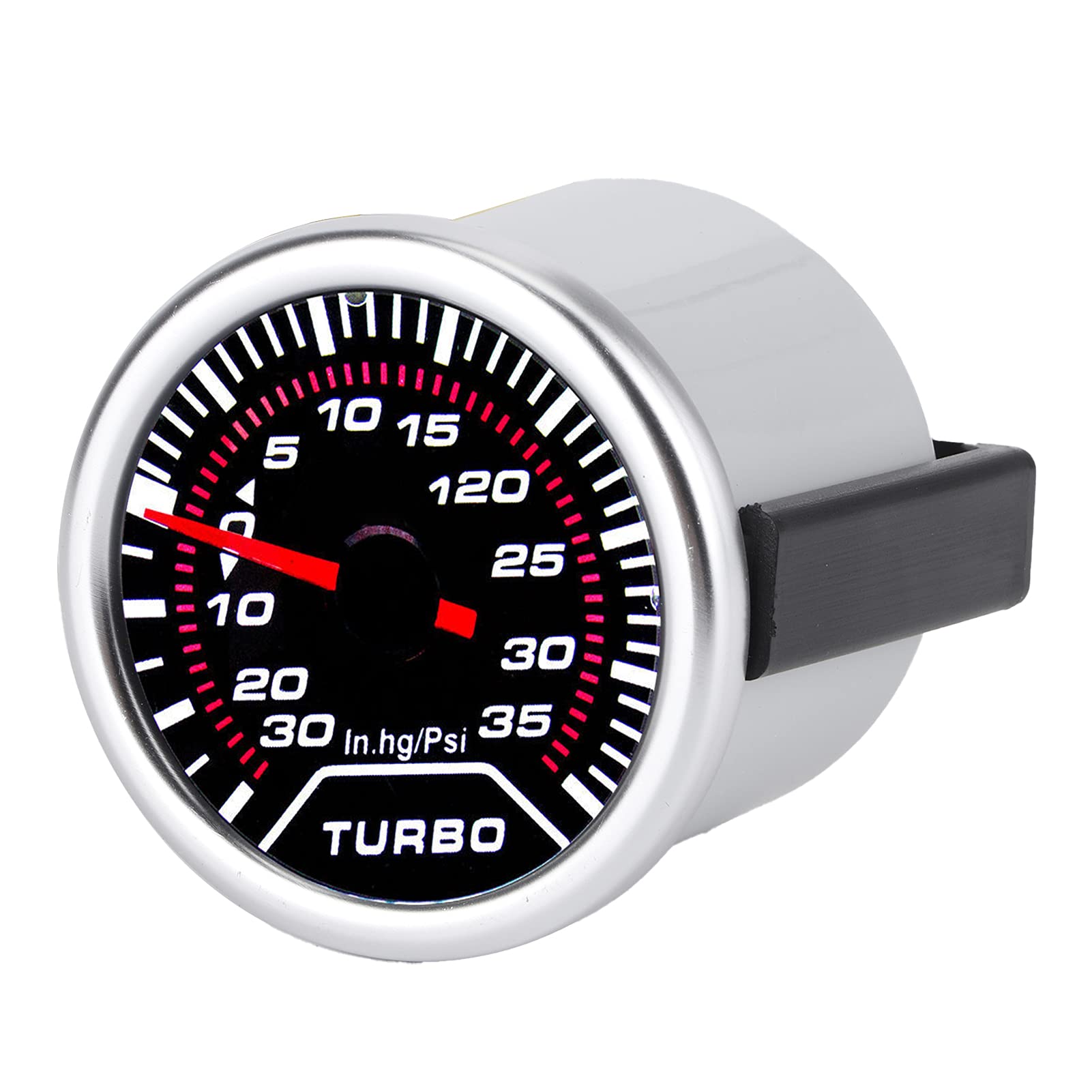 Manometro Turbo Boost, Manometro Turbo Boost in Plastica Universale Misuratore della Pressione del Vuoto 35PSI Lente Fumé Quadrante LED 52mm