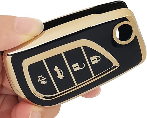 Miniatura 6 de Funda para llavero Toyota con llavero de TPU suave para llave de automóvil, compatible con Toyota Fortuner Tundra Camry RAV4 Highlander Corolla