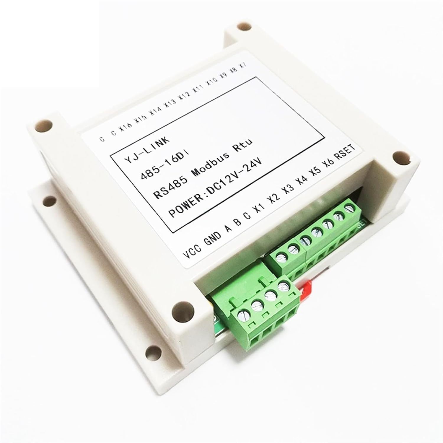 DC 12V 24V 485-16DI 16-channel Digital Isolated Input RS485 Modbus Rtu Module PNP NPN Switch Digital Collector(PNP)