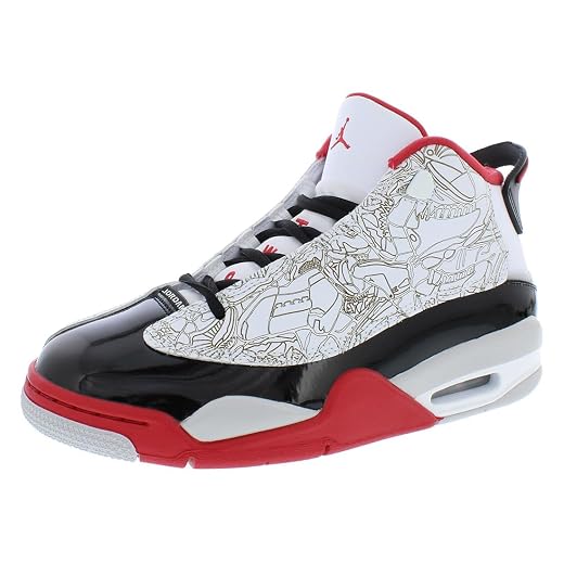 Jordan Air Dub Zero (Big Kid) White/True Red/Black/Neutral Grey 6 Big Kid M