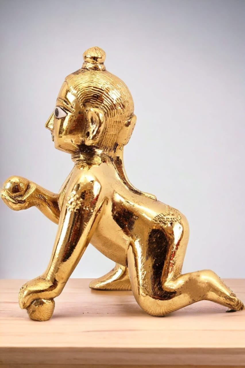 Suninow Krishna Idols | Bal Gopal | Laddu Gopal Statue in Metal (2) 1