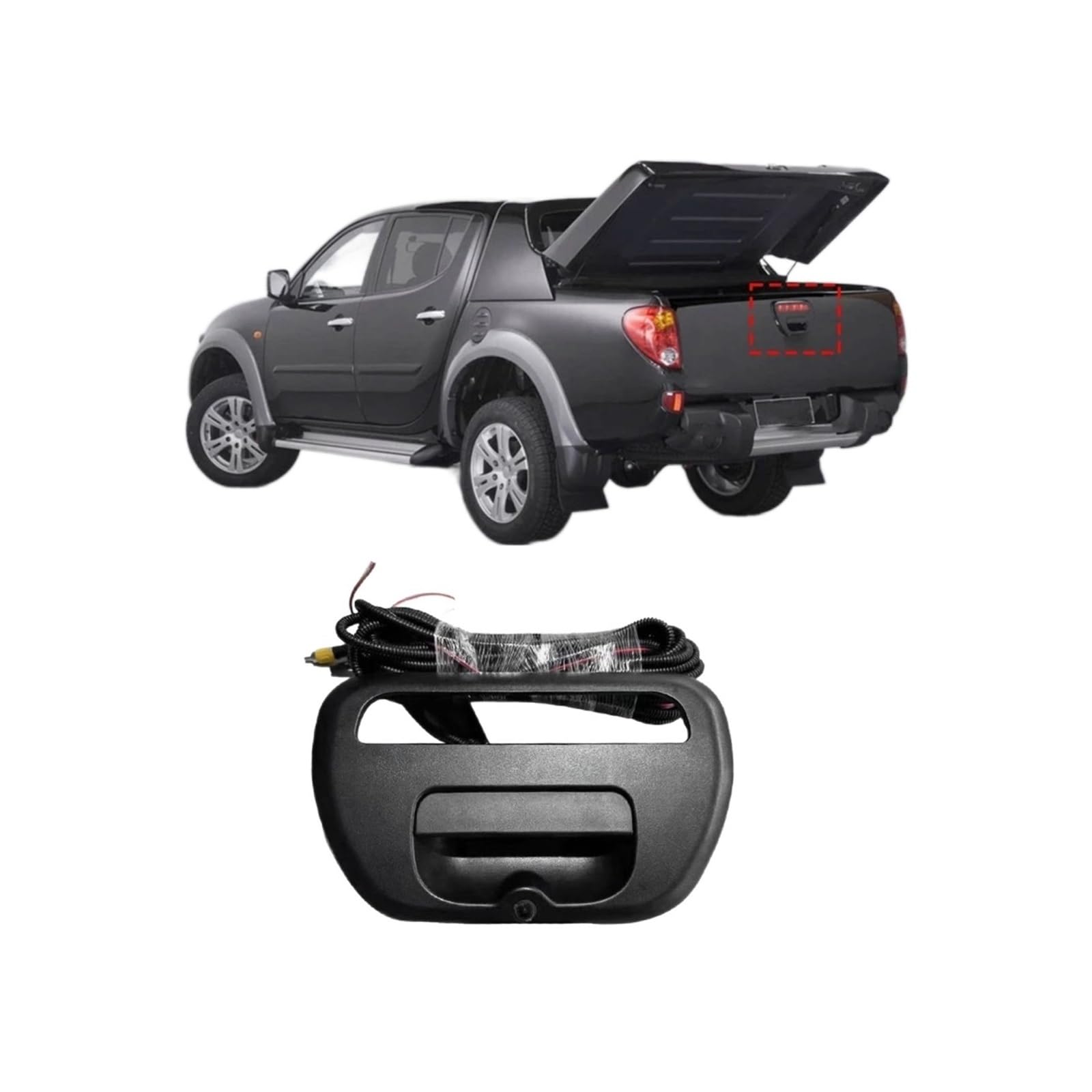 Amazon.com: ASSYA Car Tailgate Handle Bezel with Rear Camera Wire