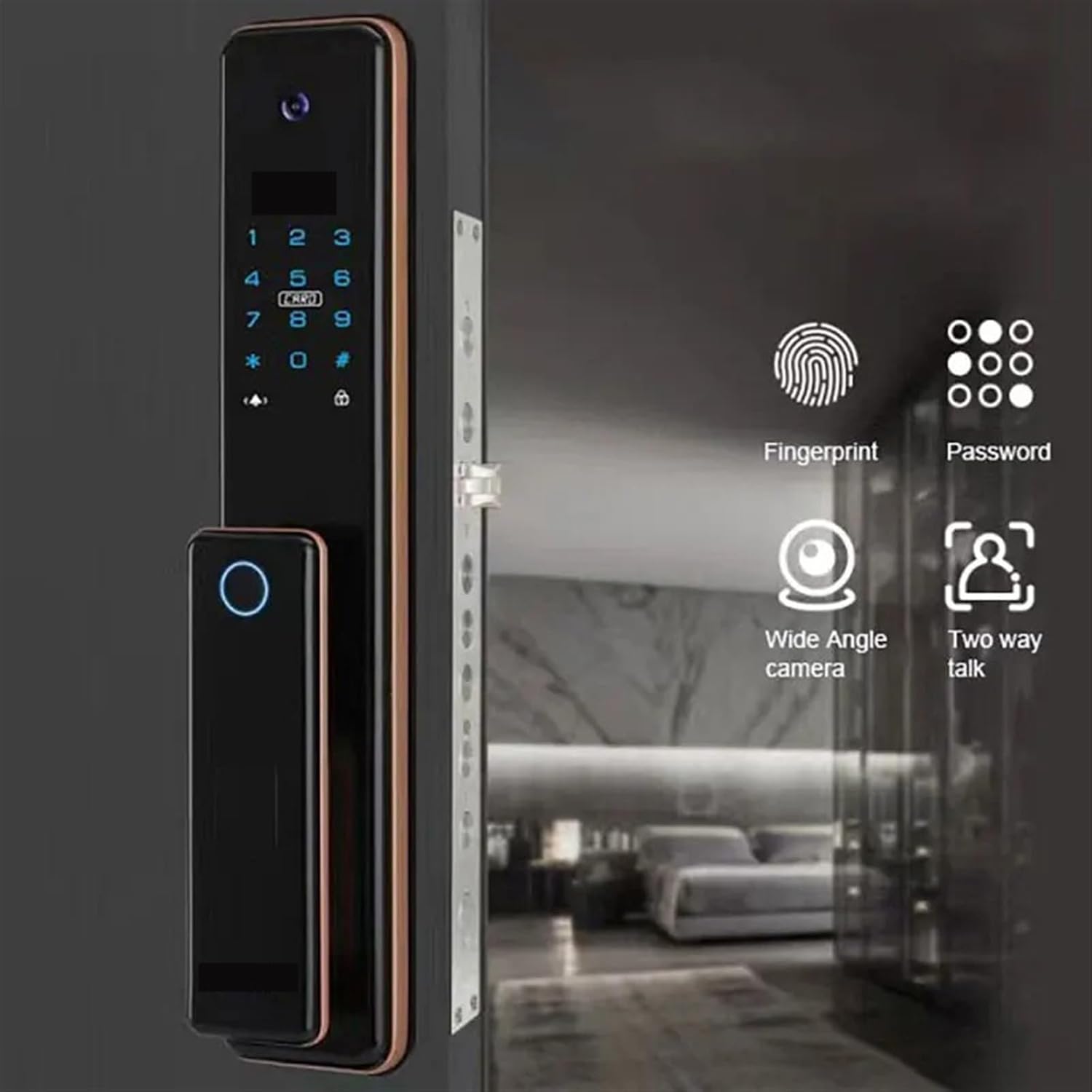 徳澤守俊作 黒唐津梅文茶碗