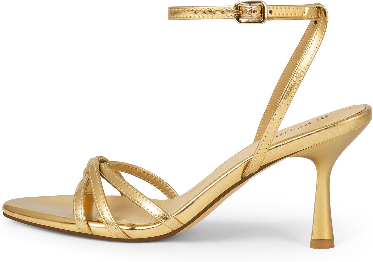 Kitten Heels for women, Strappy Round Open Toe Heeled Sandals image 5