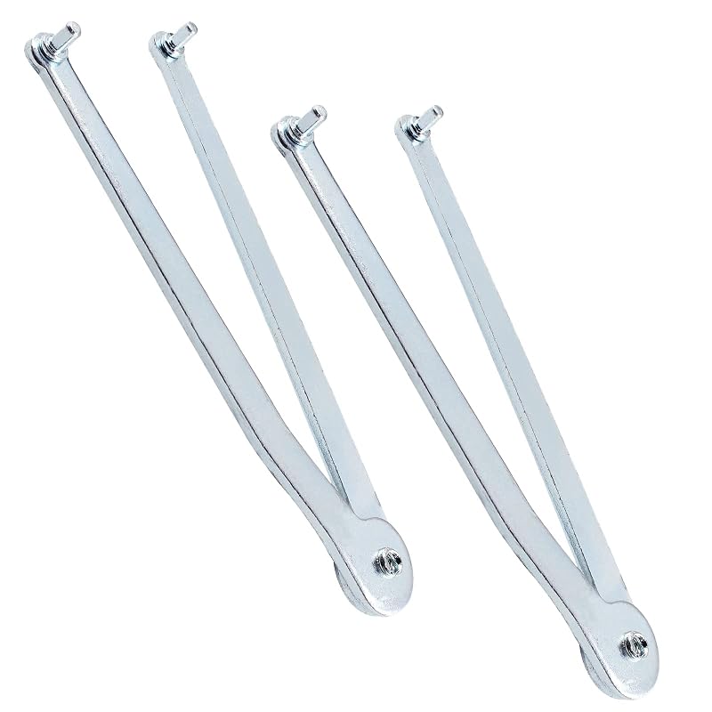 Kit com 2 Chaves Ajustáveis para Porcas Redondas com Furos, Pino de 4 mm LDEXIN JJ220324-016