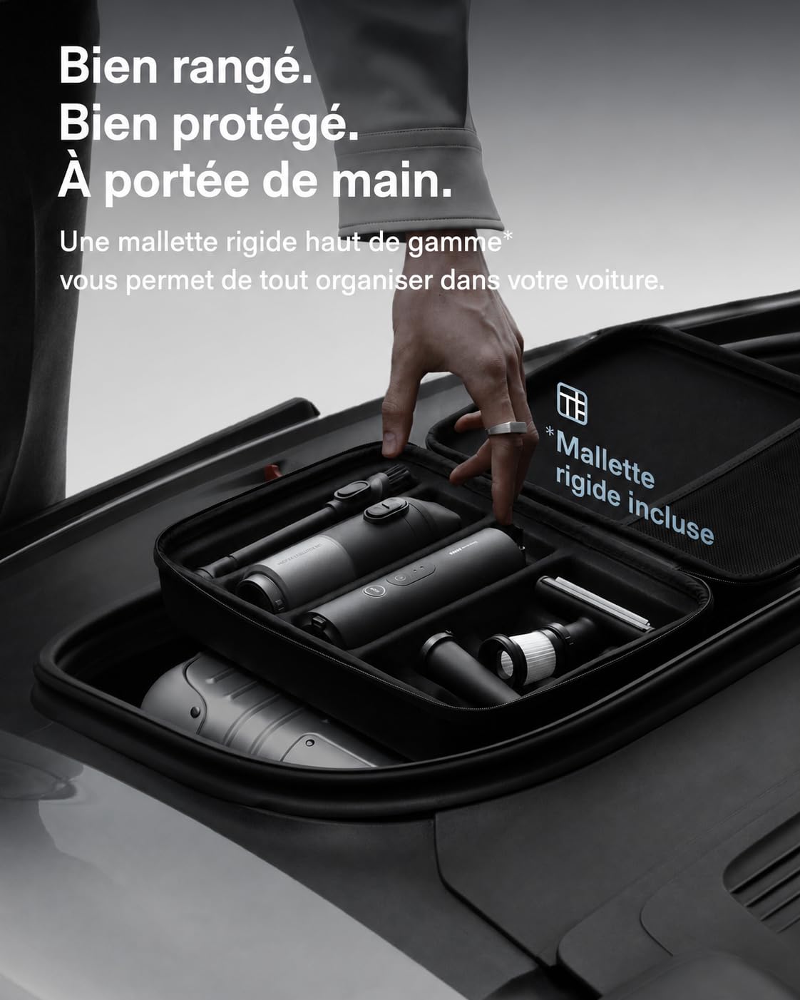 HOTO Aspirateur Voiture Puissant sans Fil, aspirateur à Main 20 000 Pa | Mini aspirateur sans fil 4 en 1: souffleur air comprimé, gonflage, vide, pour voiture, maison, bureau, claviers