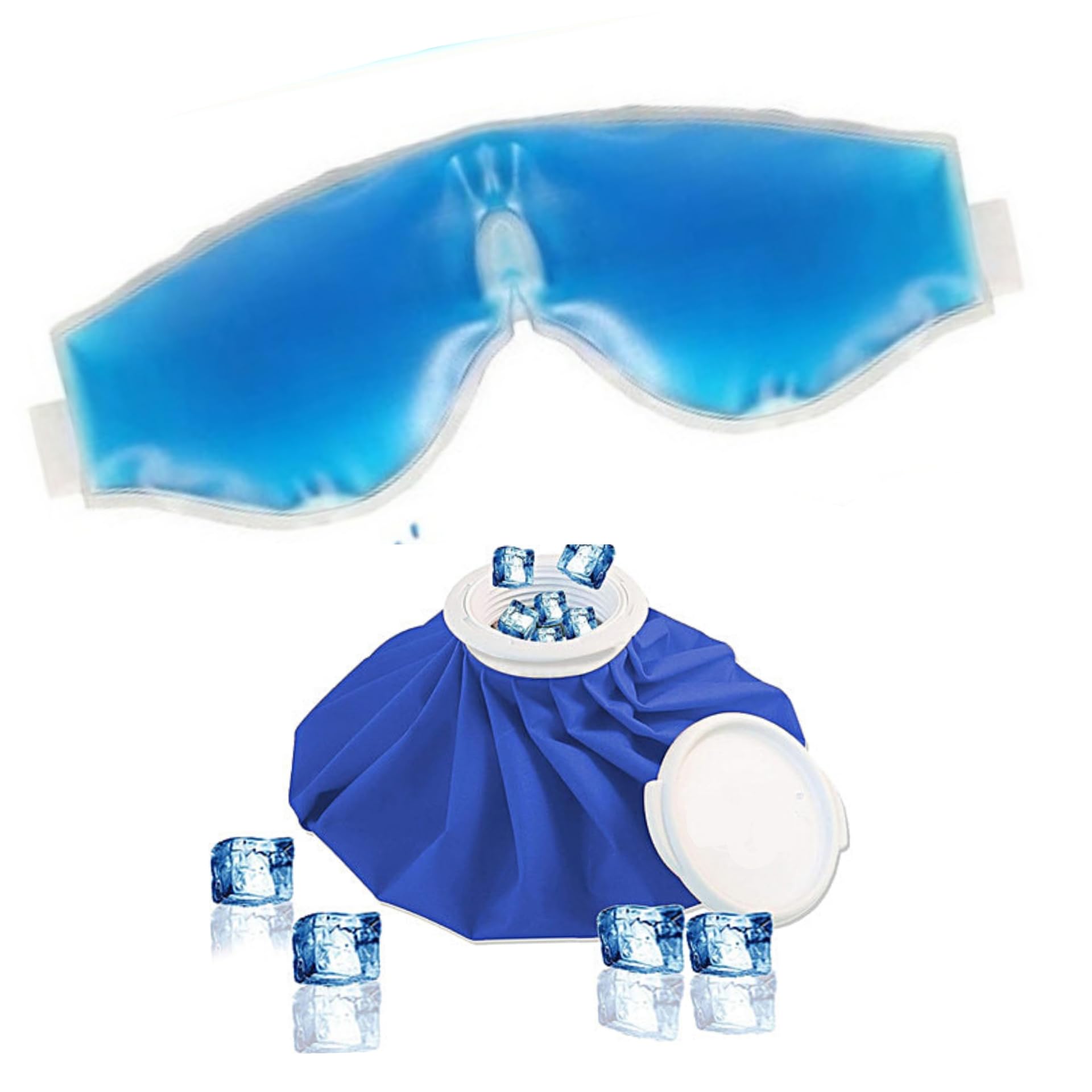 Cooling Gel Eye Mask, Blue, hot cold water pack Reusable Cold Therapy for Puffiness, Dark Circles, Headache Relief-image-29