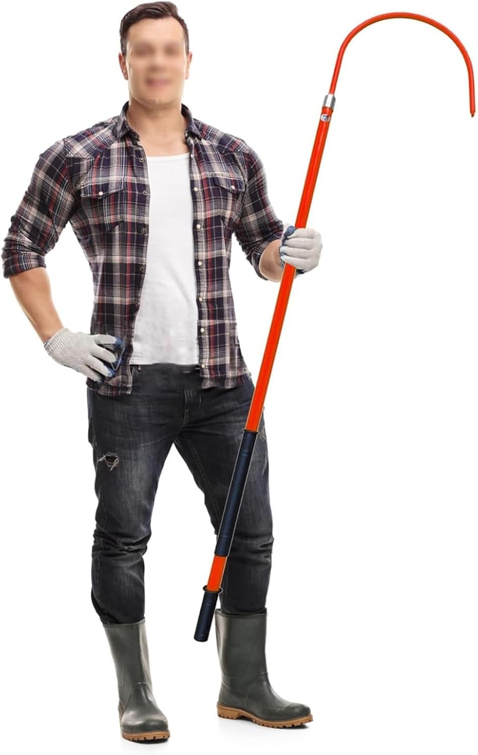 High Voltage Electrical Safety Tool - Insulated Rescue Pole (39.4in/1m/3.3ft) with Detachable Design and Anti-Slip Handle for Electrocution Emergency Response