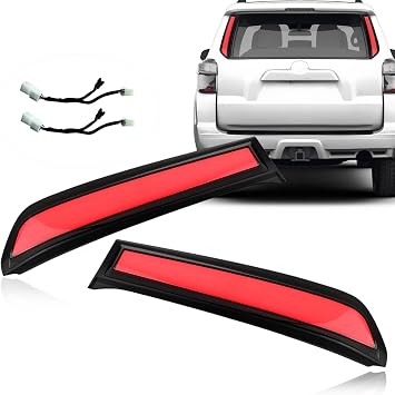 Red LED Rear Trunk Pillar Tail Light Column Brake Turn Signal Light Replacement Compatible with Toyota 4Runner 2014-2022 Limited TRD OFF Sport Plug and Play