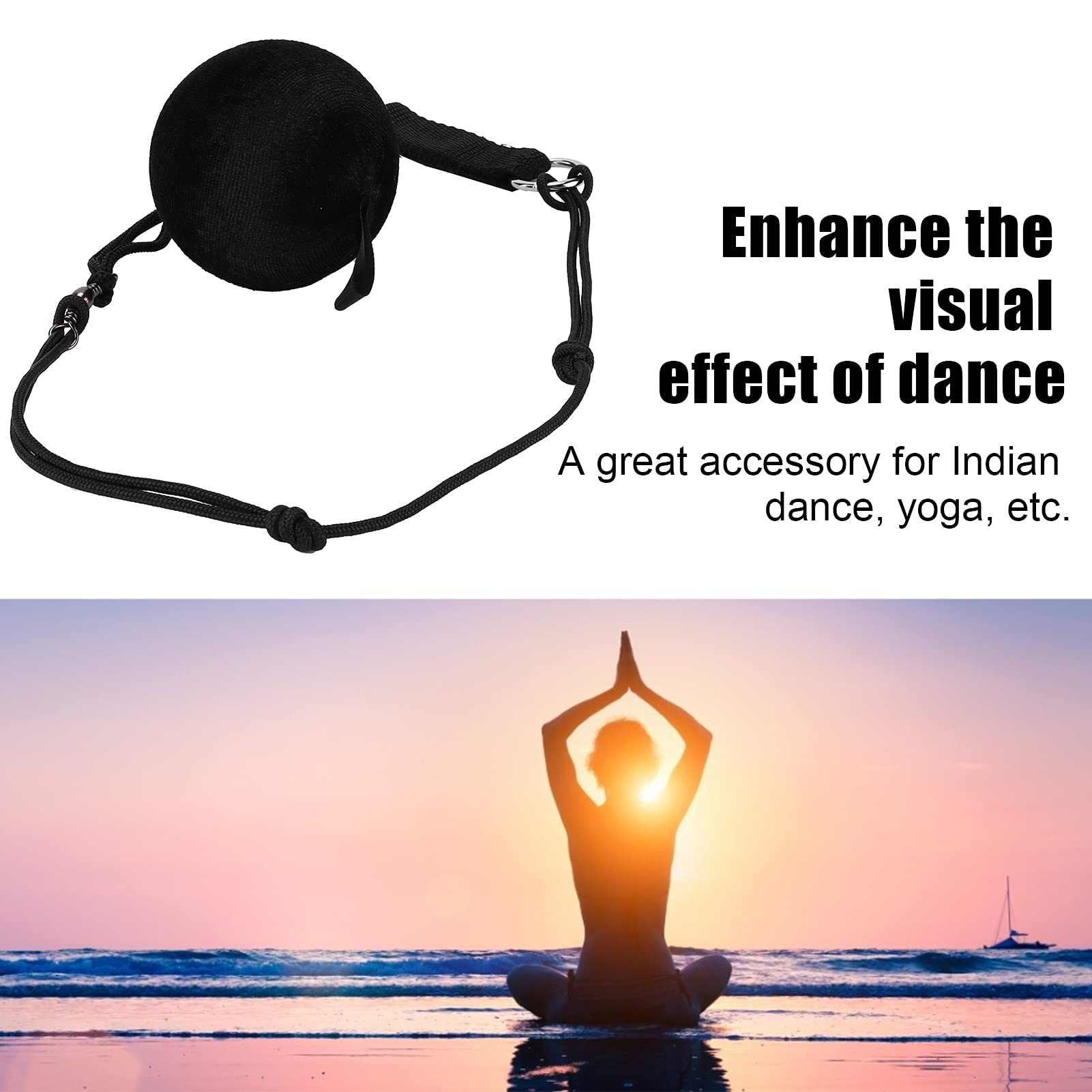 Jwthee Dance Silk Veil Poi, 2PCS Poi Chain Ball Poi Belly Dance Poi Streamer Throw Ball for Adults Stage Props Belly Dance Performance