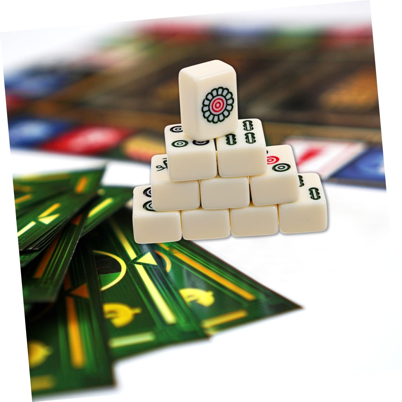 HEMOTON Mahjong Cinese Set Da Gioco Portatile in Mini Stile Accessorio Per Gioco Da Tavolo Giocattoli Per Mahjong Custodia