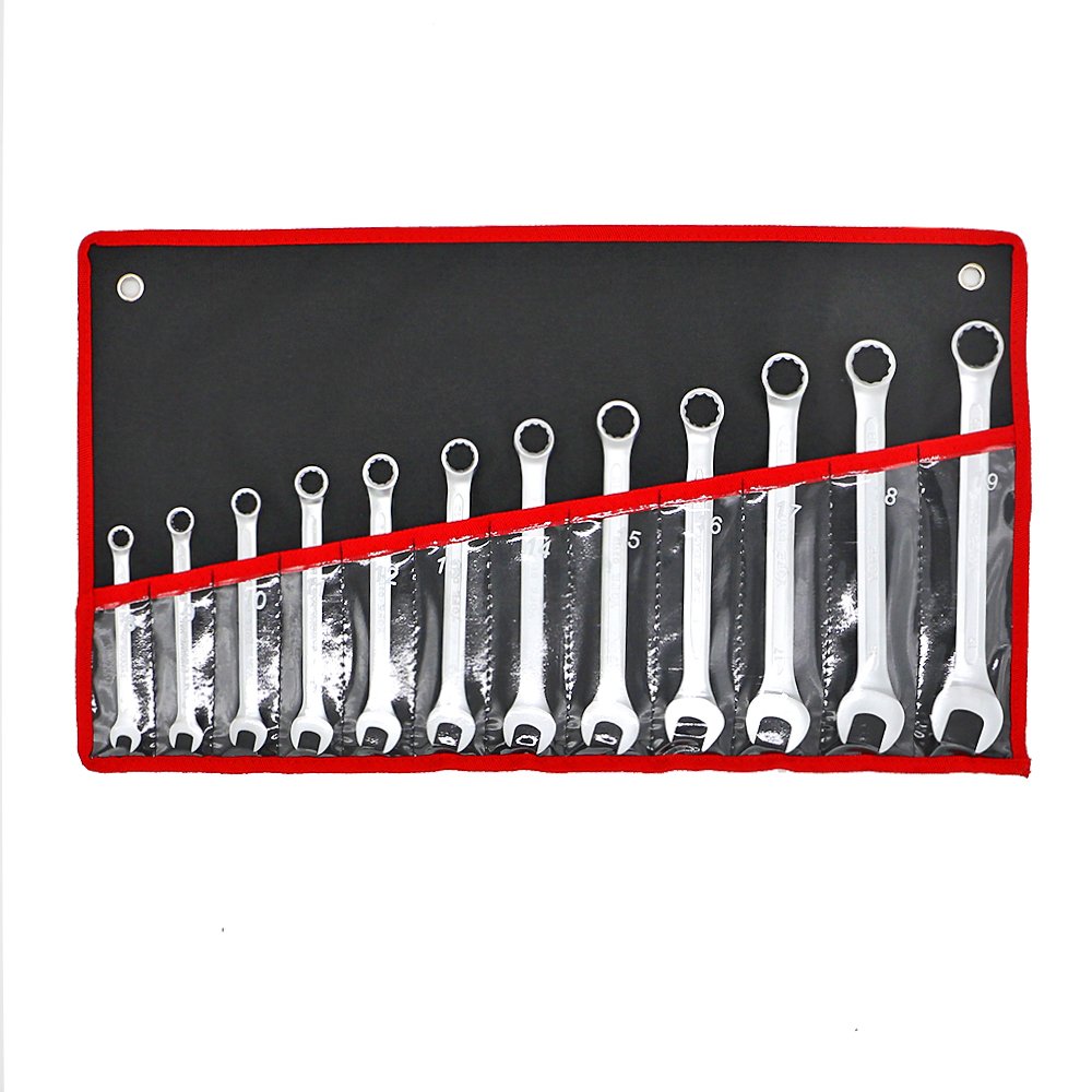 Llave inglesa y juego de llaves combinadas de 12pcs para mecánica