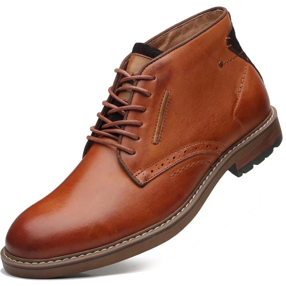 Arkbird Chukka Boots for men, Grainy Leather Lace-up Ankle Boot Fashion and Comfort Casual Oxfords