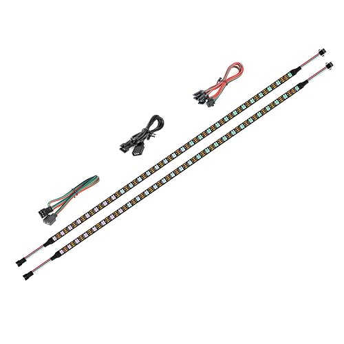 BTF-LIGHTING WS2812B IC PC Light Strip 2PCs 19in