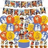 Cartoon birthday party supplies, including cake topper, cupcake toppers, Banner, Latex Balloons,It is very suitable for boy's and girl The Last Airbender Themed birthday party supplies.