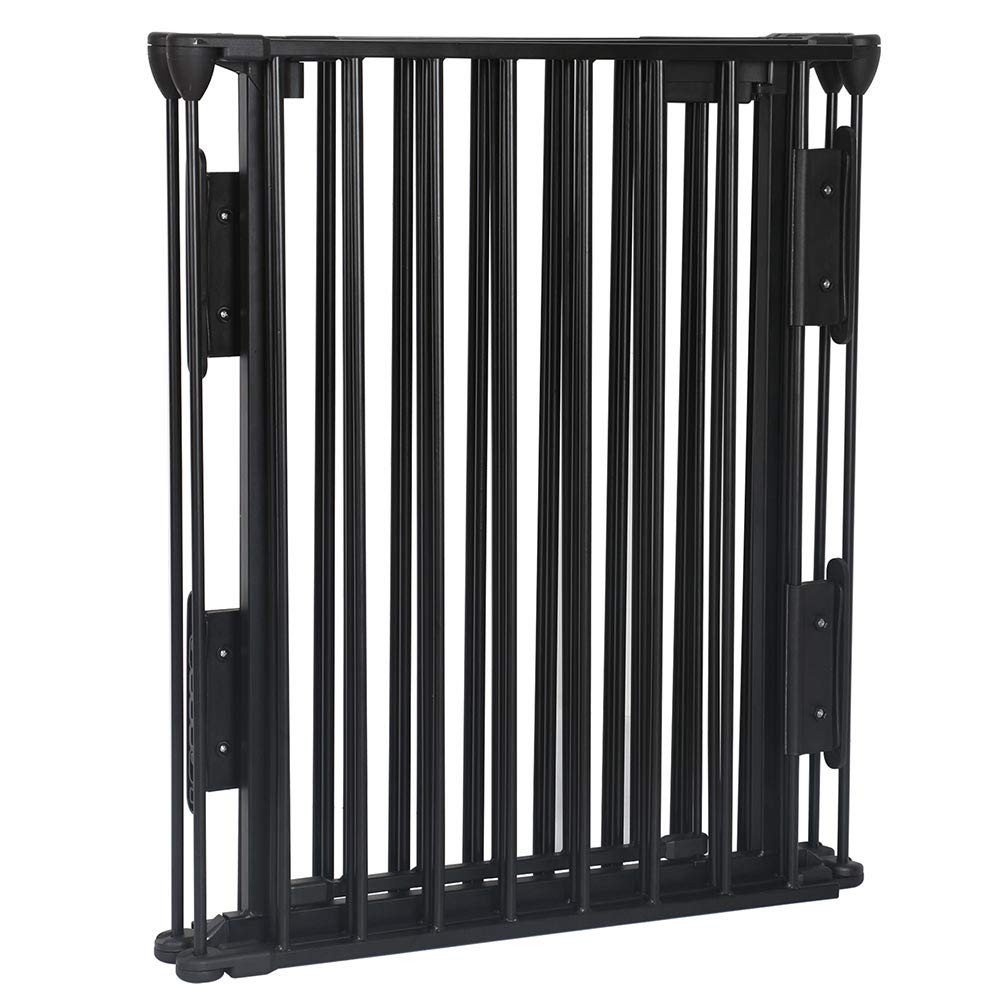 Bakaji Puerta de protección de chimenea para perros y niños, recinto, divisor, cercado con puerta y cierre con asa, antiniños, longitud 3 m, de acero, estructura plegable