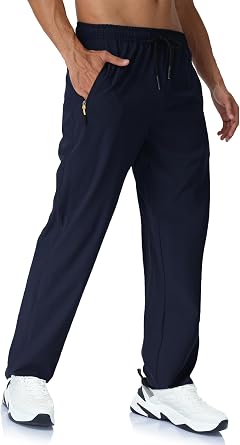 Rapoo Mens Lightweight Hiking Pants Quick Dry Stretch Joggers for Running Workout Casual