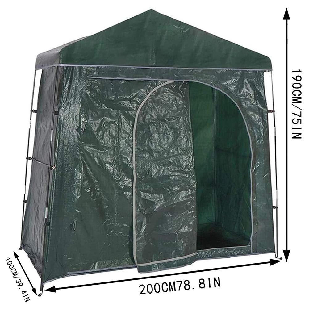 Heavy Duty Bike Tent 200x100x190cm Wodoodporny PE Outdoor Bike Storage Shed z ramą z włókna szklanego Przenośna oszczędność miejsca Ochrona przed sprzętem motocyklowym Łatwy montaż Ogrodowy Schronisko