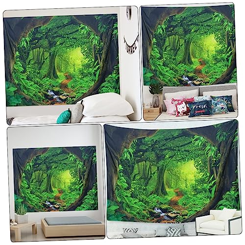 Tapiz de bosque natural para decoración de pared en tejido de poliéster TOPBATHY 3