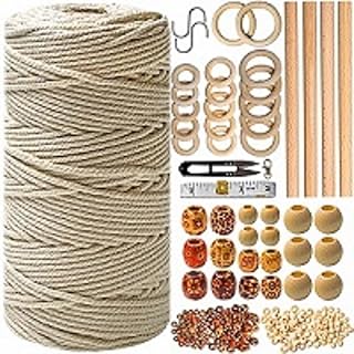 Macrame Kit - 227pc Wall Hanging and Plant Hanger Supplies, 225y Cord 3m...