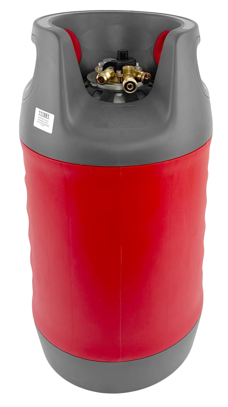 HausundWerkstatt24 CAMPKO Komposit Gasflasche 24,4 l mit Multiventil 80% Füllstopp für Propan