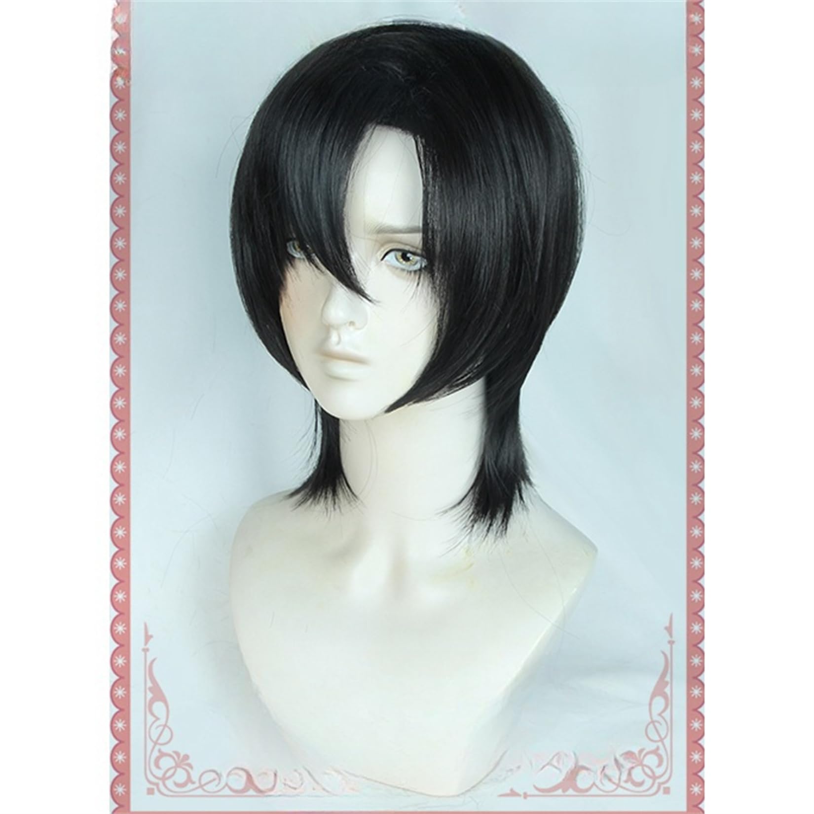 Amazon.co.jp: LAOBAO 萩原研二 コスプレ ウィッグ 黒髪 セミロング