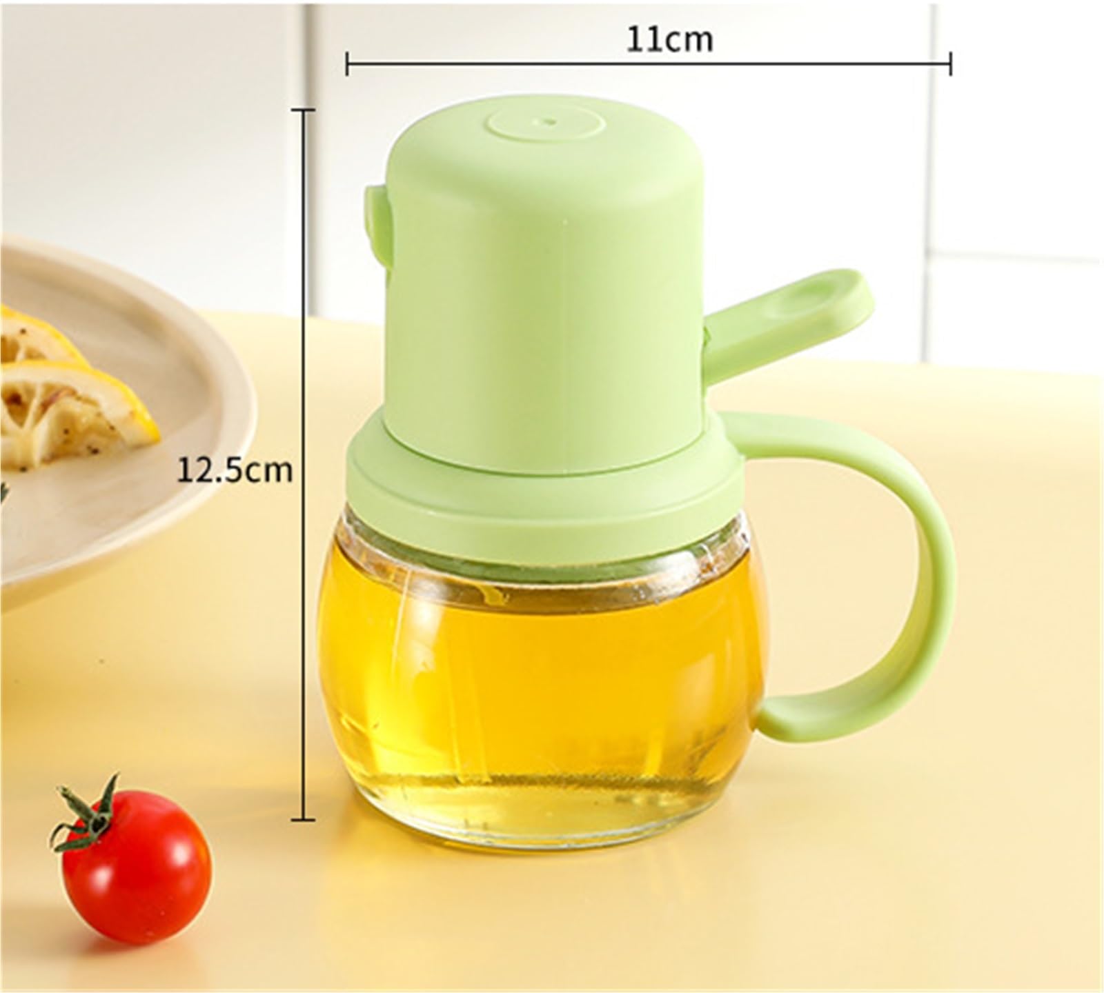 Ölsprüher Für Speiseöl Ölsprüher, Nachfüllbare Olivenöl-Sprühflasche Aus Glas For Luftfritteuse, Salat, Backen, Grillen Grillen Küche(Yellow)